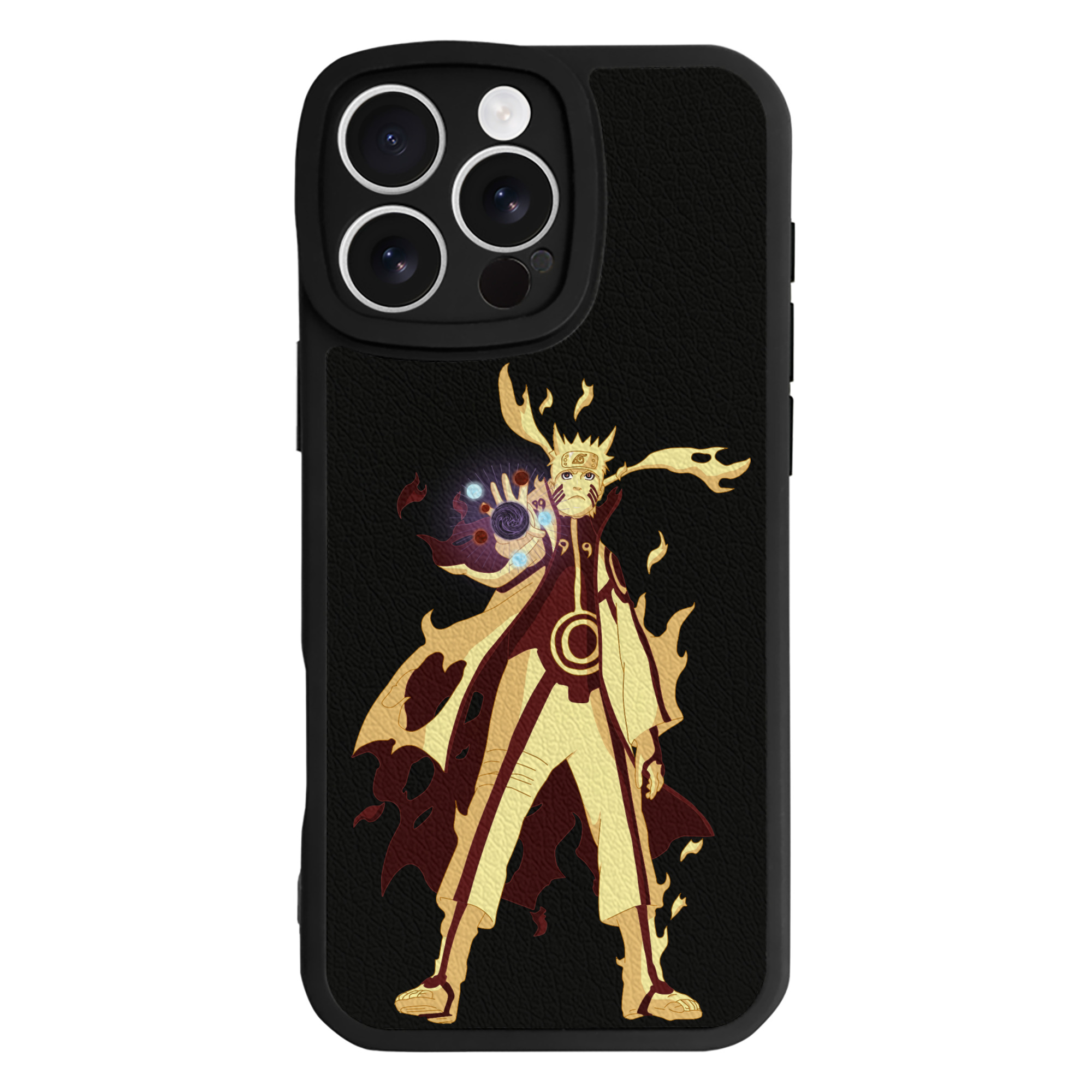 （画像用） NARUTO -ナルト- うずまき ナルト Uzumaki Naruto 【iPhone 16シリーズ対応】シリコンスマホケース（レザー調） 材質：シリコン